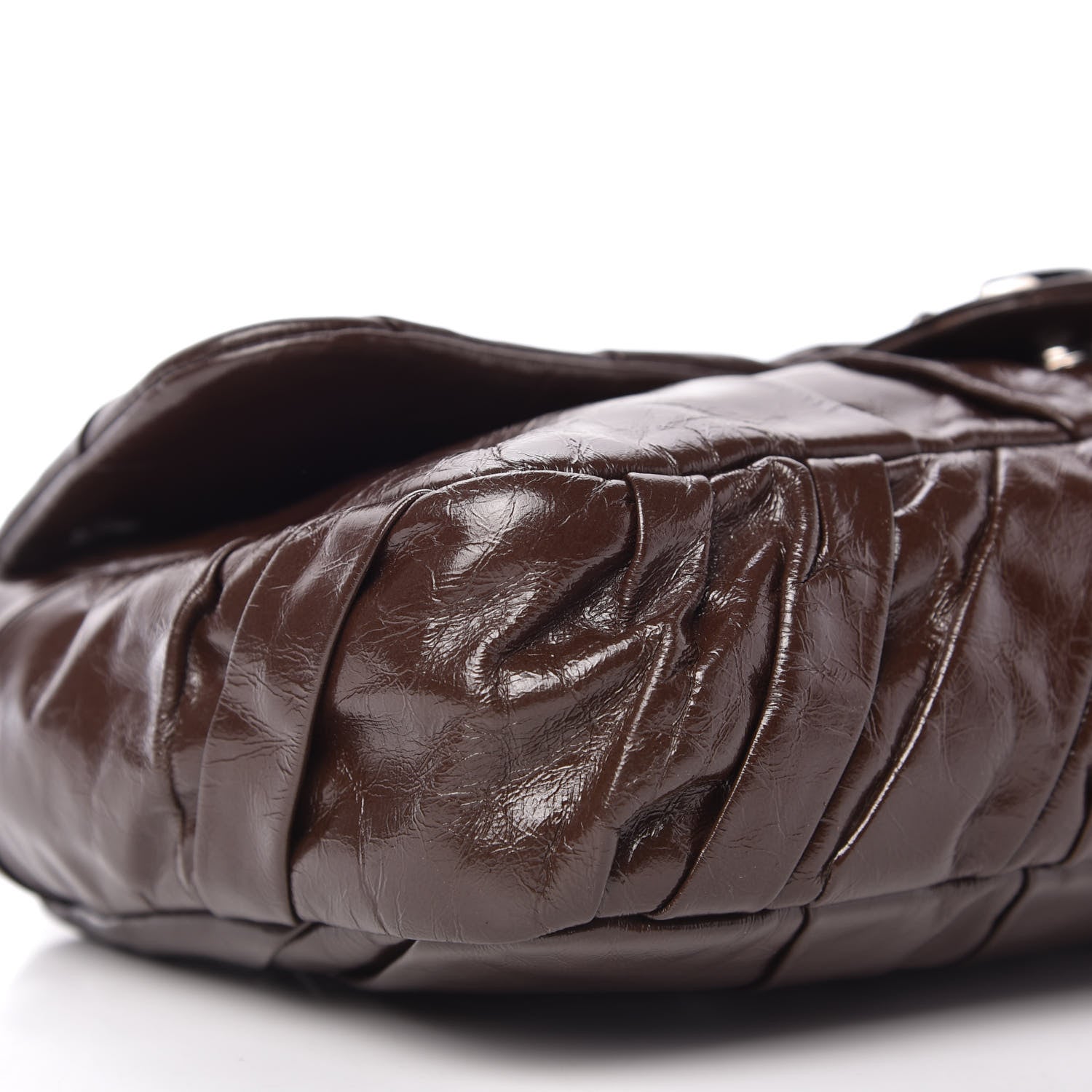 Chanel Glazed Calfskin Twisted Medium Flap Brown 6 of 11