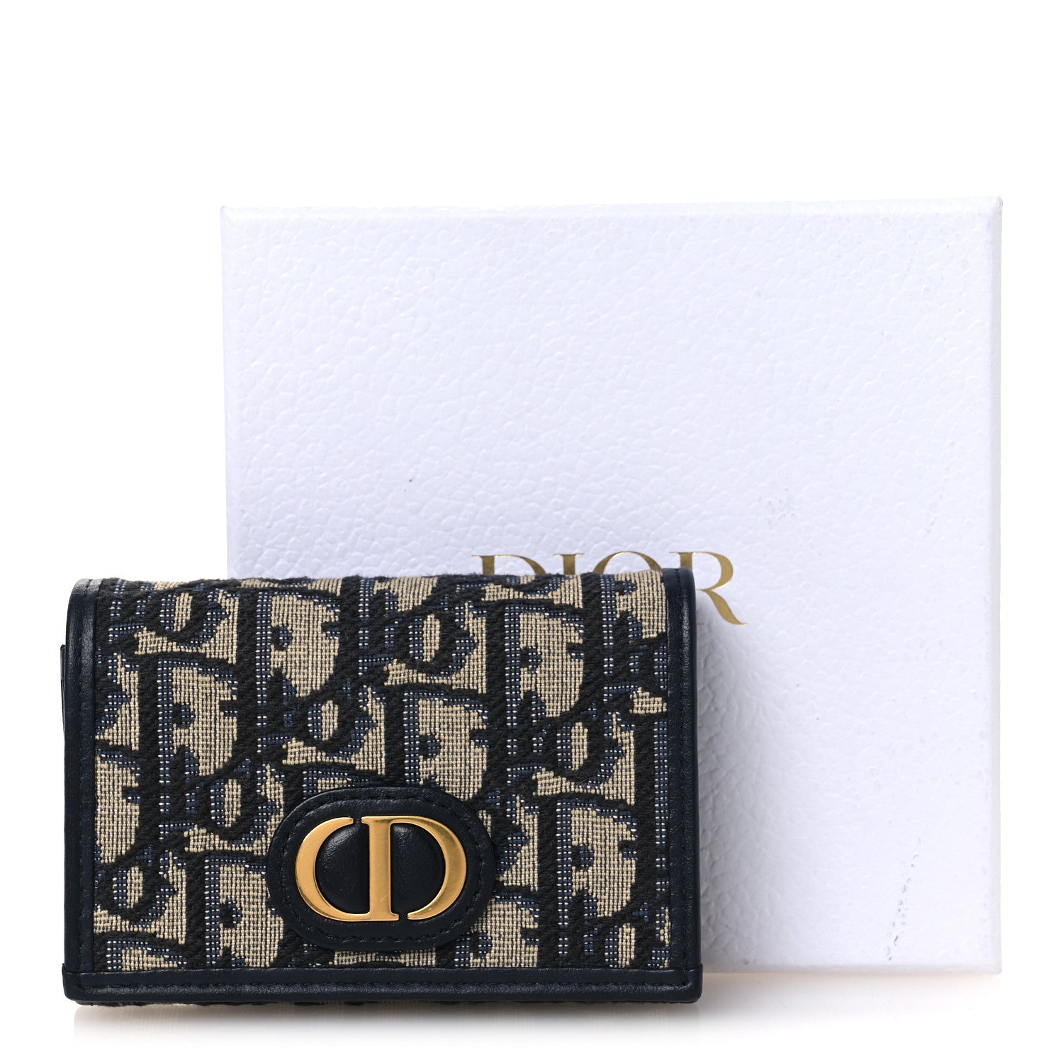 Christian Dior Oblique 30 Montaigne Glycine Wallet Blue 8 of 8