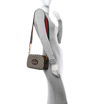 Gucci GG Supreme Monogram Web Neo Vintage Shoulder Bag Beige New Acero Crop 2 of 14