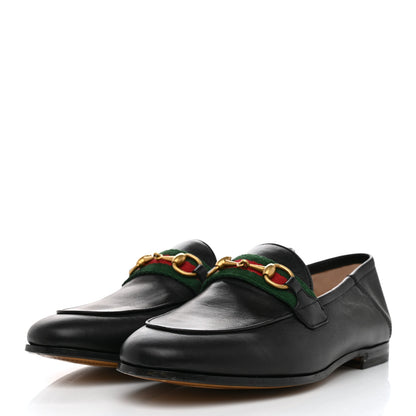 Gucci Malaga Kid Web Womens Horsebit Loafers 36 Black 3 of 8