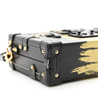 Louis Vuitton Calfskin Golden Light Petite Malle Black 8 of 9