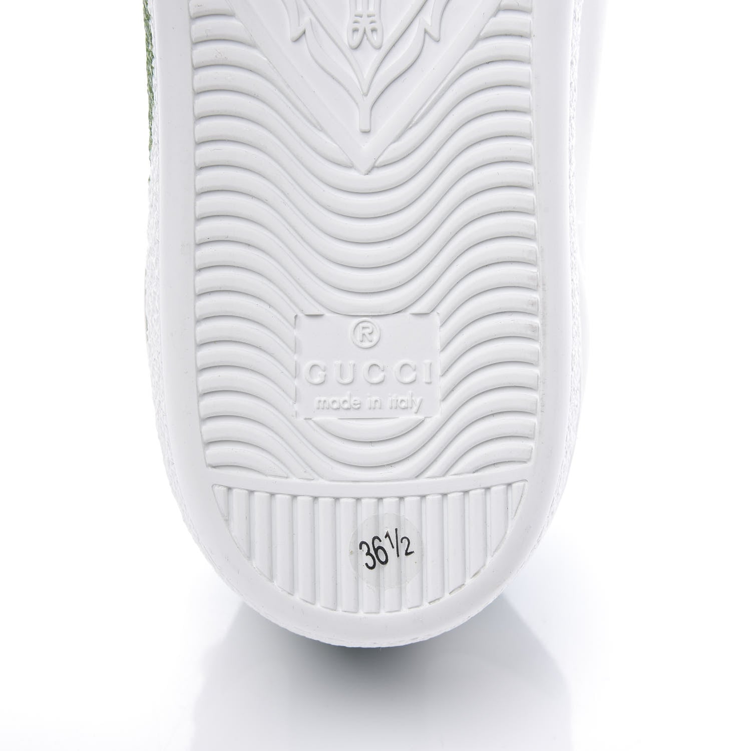 Gucci Calfskin Interlocking G Womens New Ace Sneakers 36.5 White Red Flame Green 9 of 11