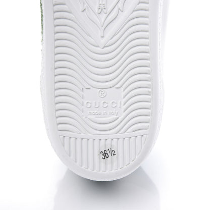 Gucci Calfskin Interlocking G Womens New Ace Sneakers 36.5 White Red Flame Green 9 of 11