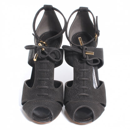 Louis Vuitton Nubuck Leather Corfu Heels 37.5 Moka 2 of 6