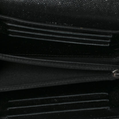 Chanel Iridescent Caviar Quilted Large Gusset Flap Wallet Black 4 of 6