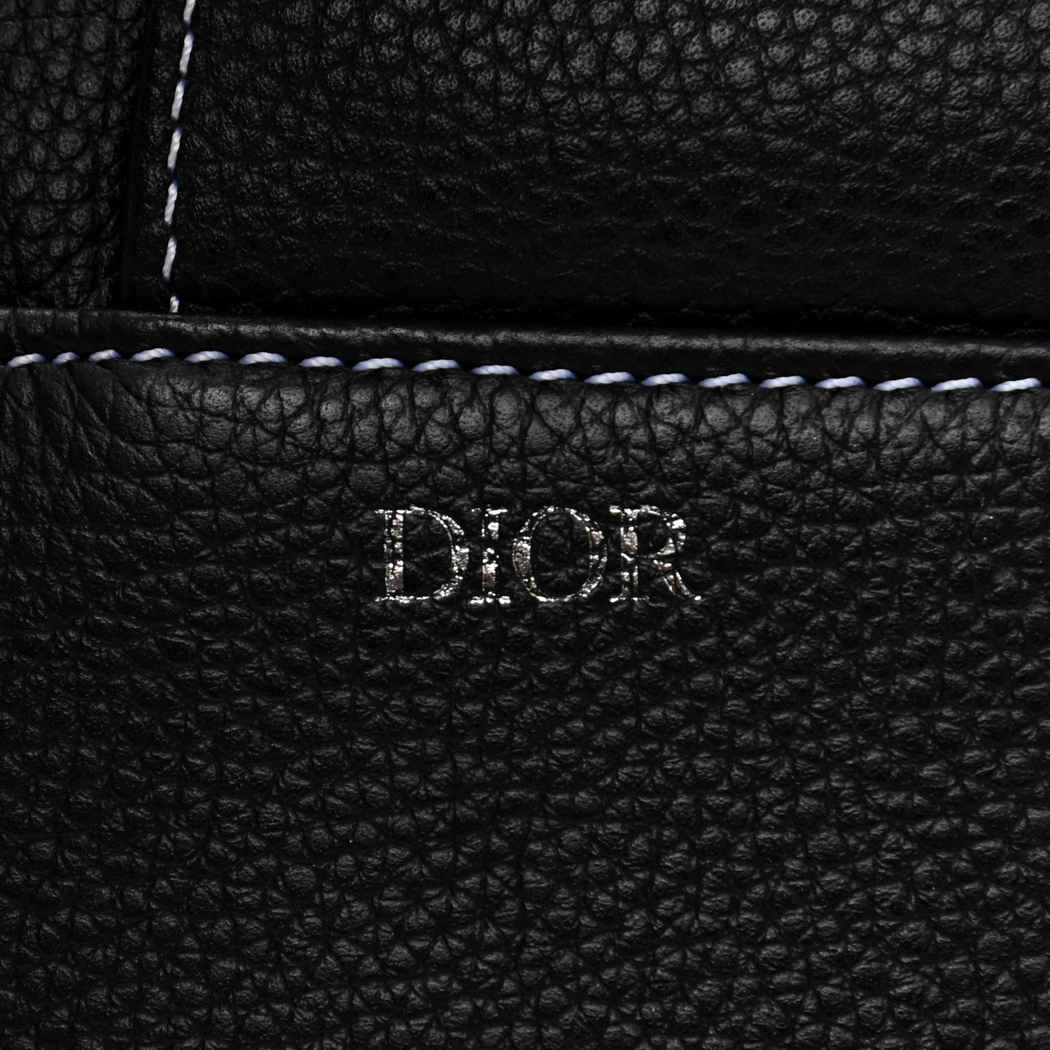 Christian Dior X SHAWN STUSSY Grained Calfskin Bee Saddle Bag Black 10 of 10