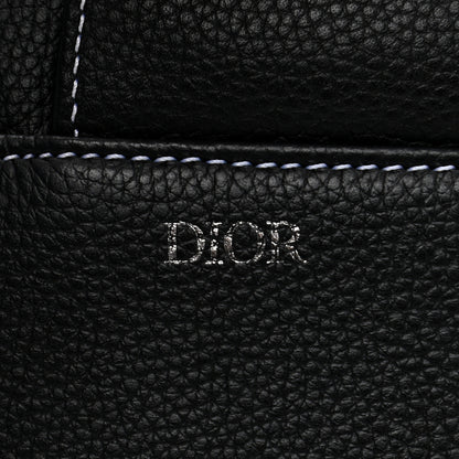 Christian Dior X SHAWN STUSSY Grained Calfskin Bee Saddle Bag Black 10 of 10