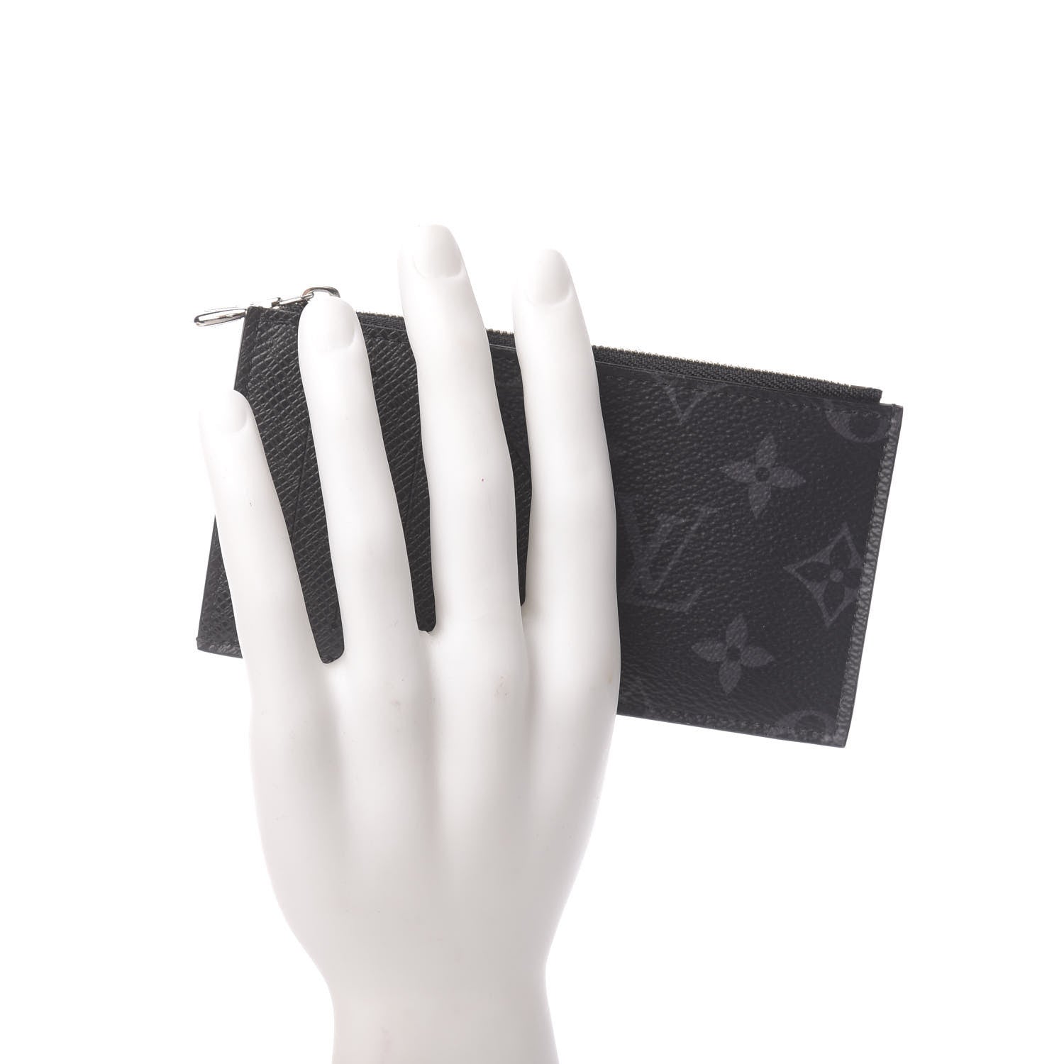 Louis Vuitton Monogram Eclipse Taiga Coin Card Holder 2 of 7