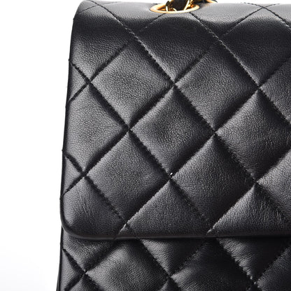 Chanel Lambskin Quilted Medium Double Flap Black 10 of 11
