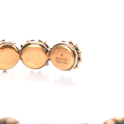 Gucci Metal Crystal Feline Cuff 18 Aged Gold Multicolor 4 of 8