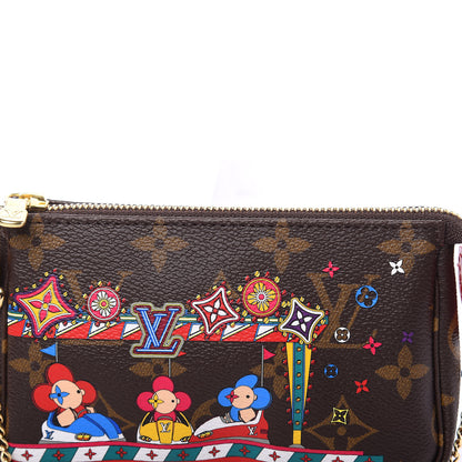 Louis Vuitton Monogram 2020 Christmas Animation Bumper Cars Mini Pochette Accessories Coquelicot 10 of 11