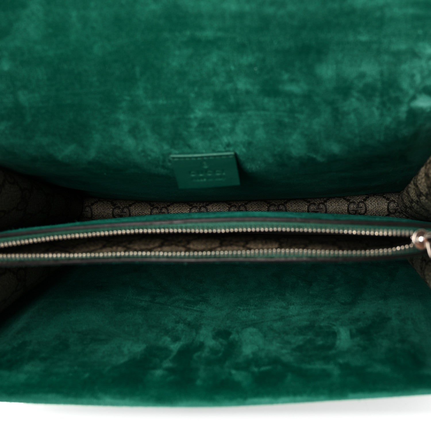 Gucci GG Supreme Monogram Embroidered Medium Dionysus Shoulder Bag Emerald 5 of 11