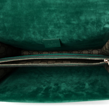 Gucci GG Supreme Monogram Embroidered Medium Dionysus Shoulder Bag Emerald 5 of 11