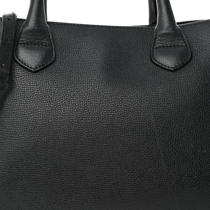 Burberry Derby Calfskin House Check Medium Banner Tote Black 7 of 28