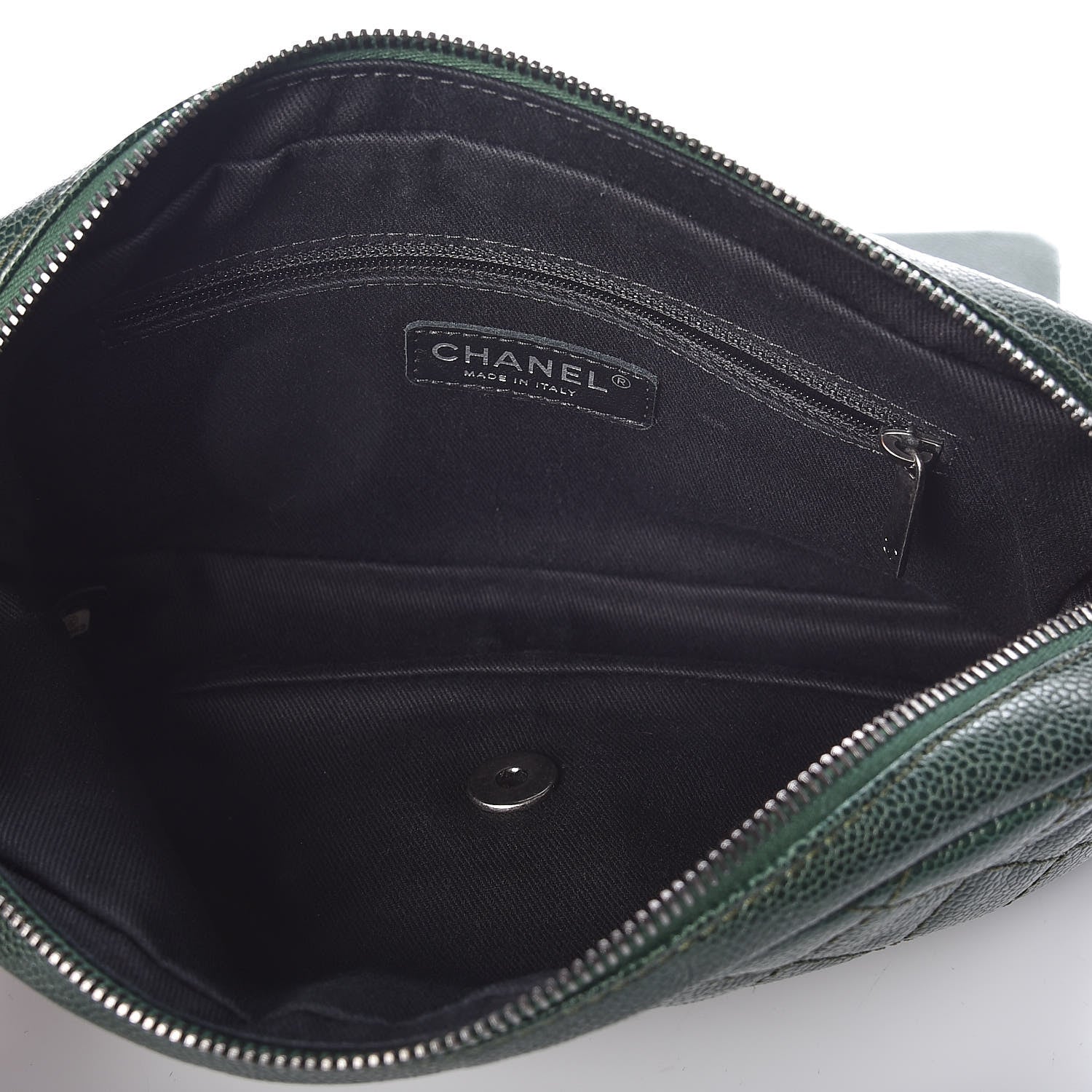 Chanel Iridescent Caviar Quilted Medium Chic Flap Green 5 of 15