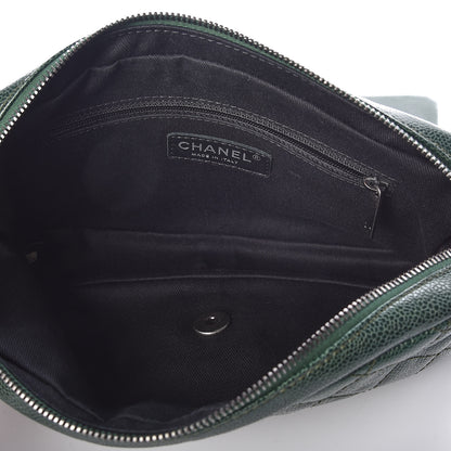 Chanel Iridescent Caviar Quilted Medium Chic Flap Green 5 of 15