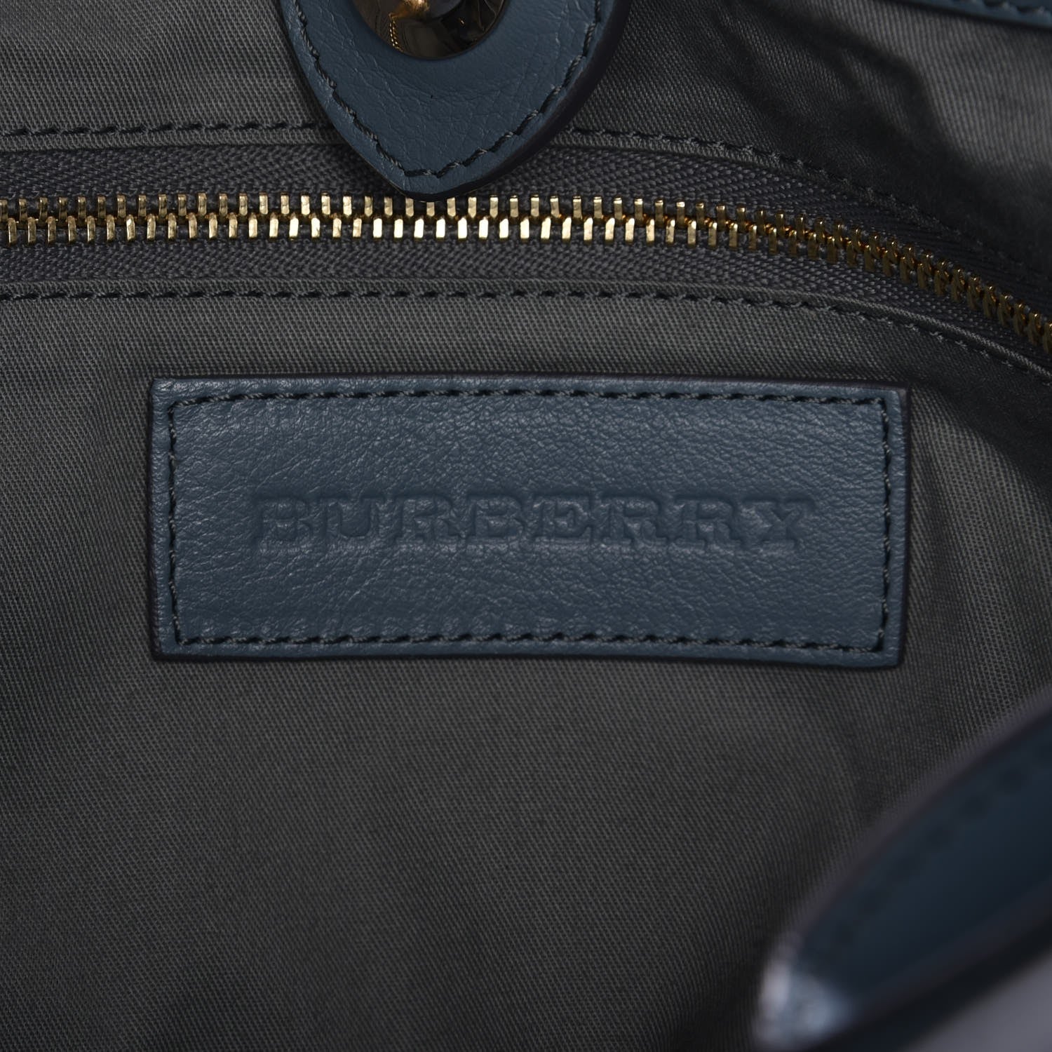 Burberry Calfskin Haymarket Check Small Canterbury Tote Slate Blue 6 of 7