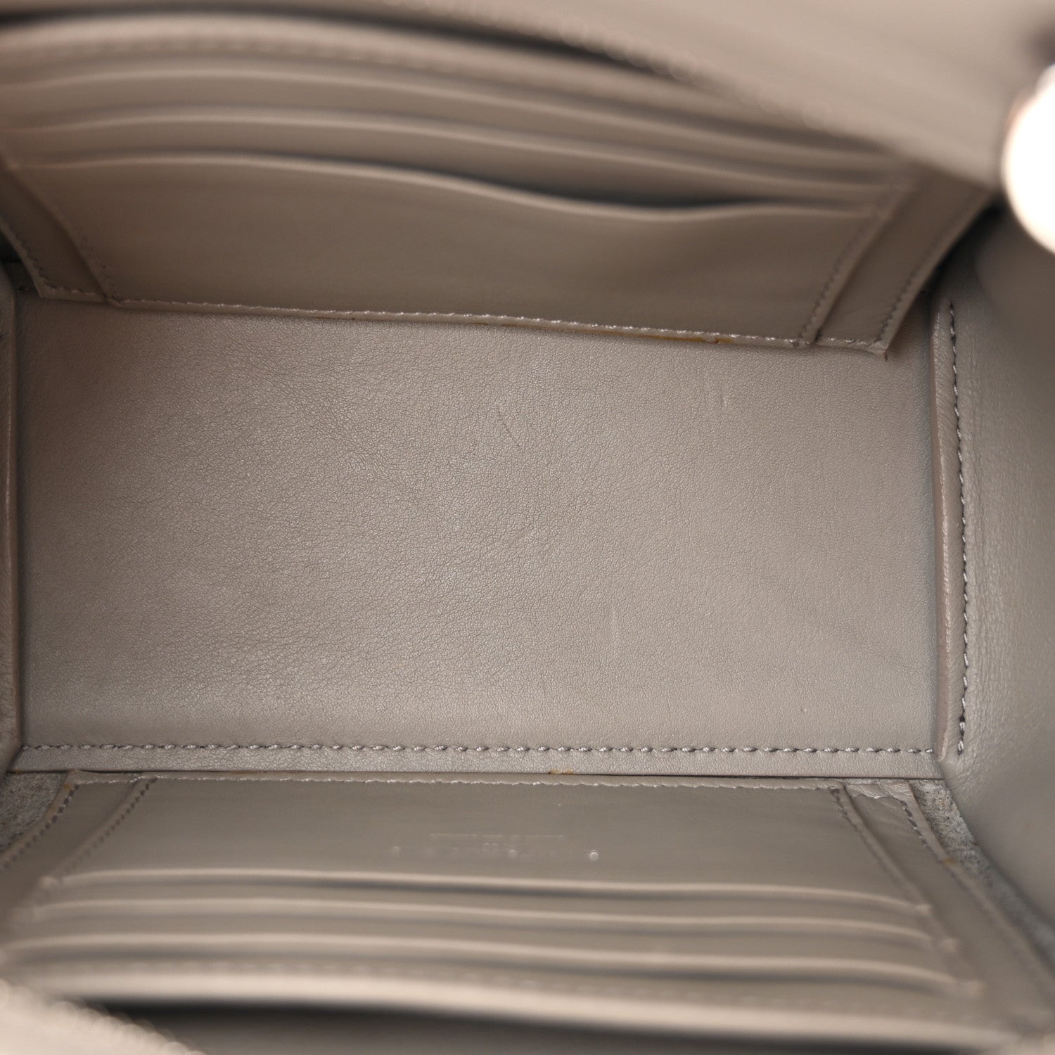 Saint Laurent Calfskin Monogram Toy Cabas  Oyster Grey 5 of 10