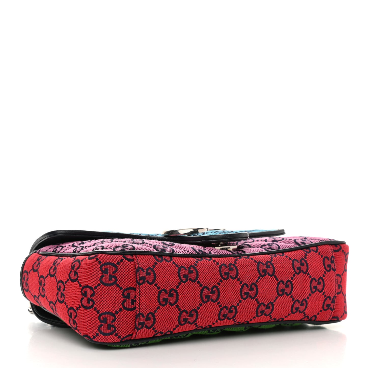 Monogram Multicolor Matelasse Diagonal Small GG Marmont Shoulder Bag Light Blue Pink Blue Green Red