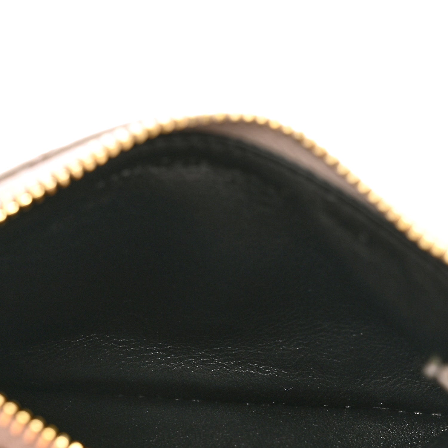 Saint Laurent Calfskin Matelasse Chevron Monogram Fragments Zippered Card Case Greyish Brown 5 of 8