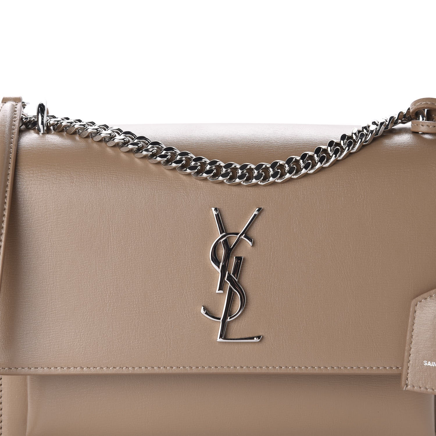 Saint Laurent Calfskin Medium Monogram Sunset Dark Beige 11 of 11
