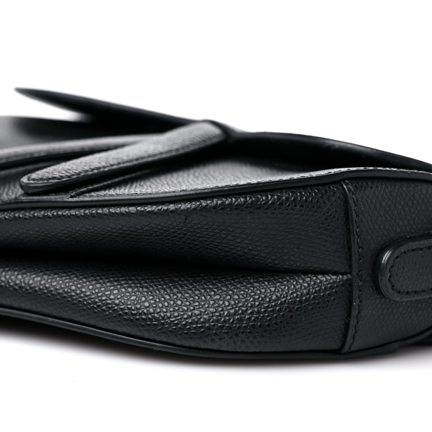 Christian Dior Grained Calfskin Mini Saddle Bag Black 9 of 10