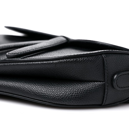 Christian Dior Grained Calfskin Mini Saddle Bag Black 9 of 10