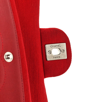Chanel Jersey Quilted Medium Double Flap Red 5 of 10