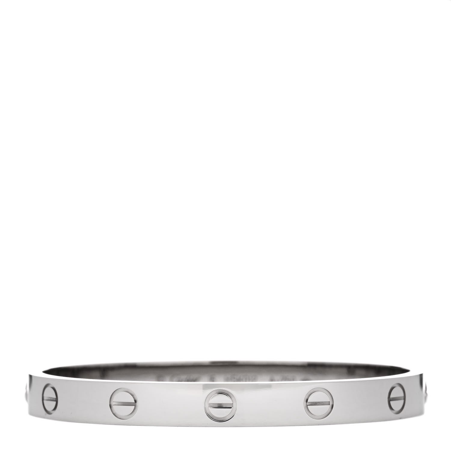 Cartier 18K White Gold LOVE Bracelet 16 1 of 8