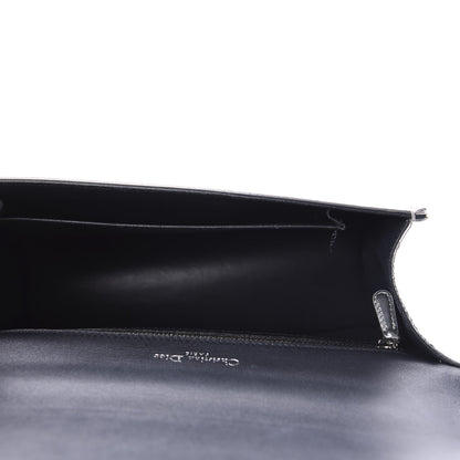 Christian Dior Metallic Patent Micro-Cannage Medium Diorama Flap Bag Silver 5 of 11