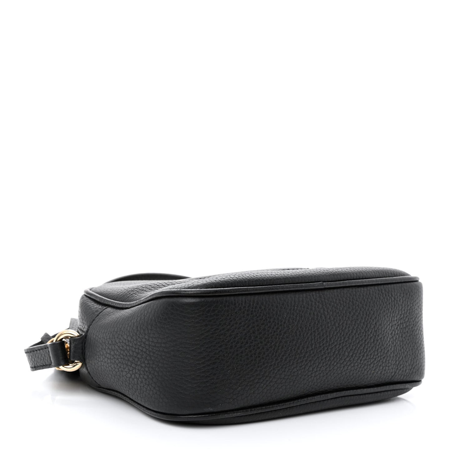 Pebbled Calfskin Small Soho Disco Bag Black