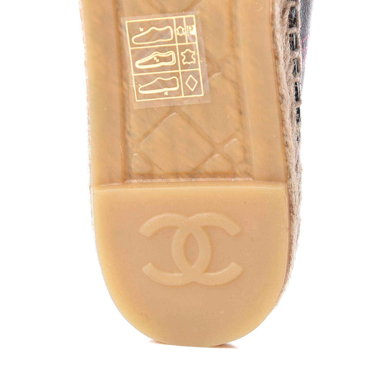 Chanel Lambskin Grosgrain Printed Espadrilles 37 Multicolor Black 8 of 10