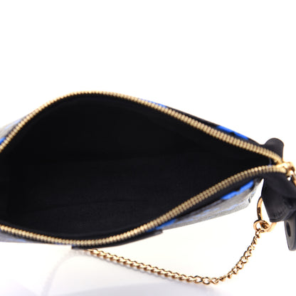 Louis Vuitton Colored Monogram Mini Pochette Accessories Blue Black 5 of 10