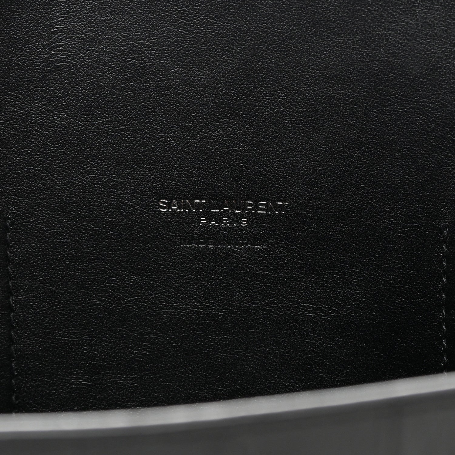 Saint Laurent Calfskin Crocodile Embossed Large Sac De Jour Carryall Black 6 of 26