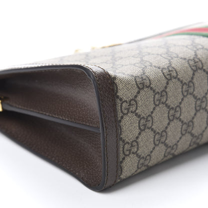 Gucci GG Supreme Monogram Web Medium Ophidia Chain Shoulder Bag Brown 6 of 11