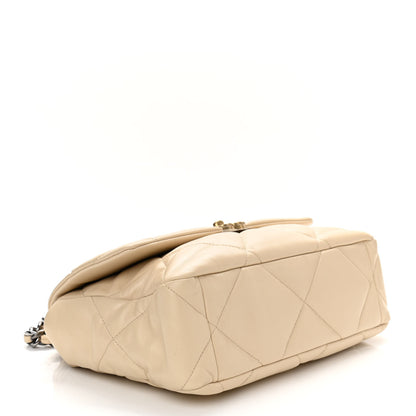 Chanel Lambskin Quilted Large Chanel 19 Flap Beige 4 of 13