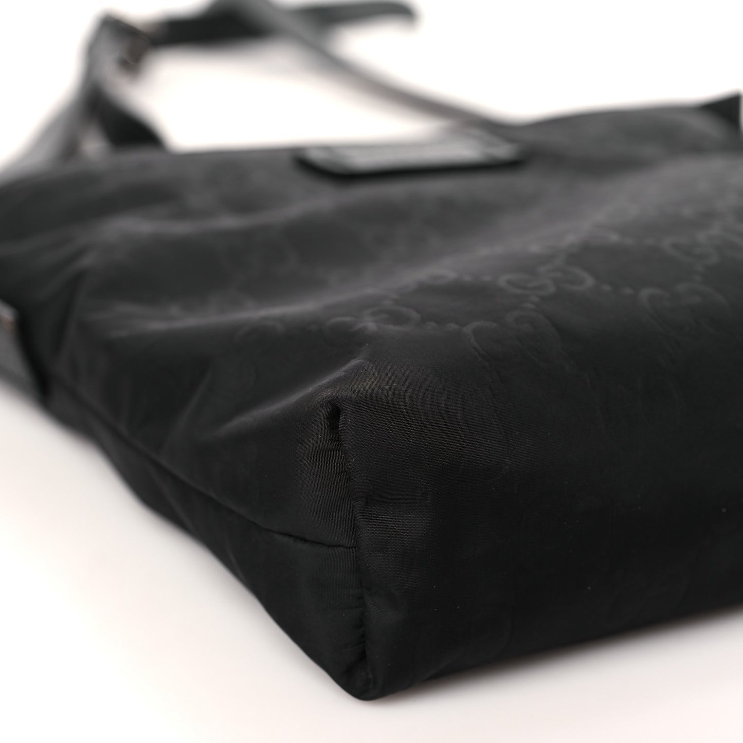 Nylon Monogram Dollar Calfskin Small Flat Messenger Bag Black