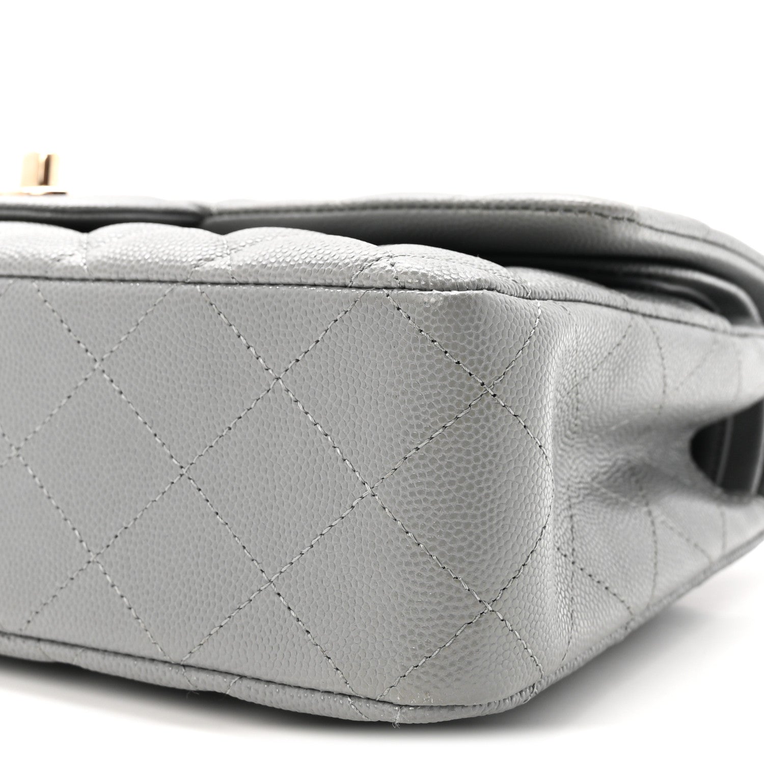 Chanel Caviar Quilted Medium Double Flap Grey 10 of 10