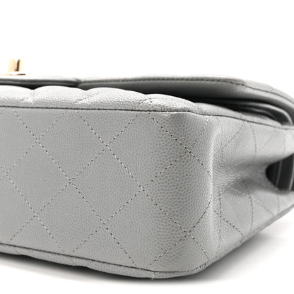 Chanel Caviar Quilted Medium Double Flap Grey 10 of 10