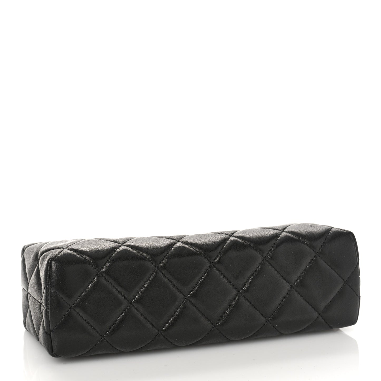 Lambskin Quilted Cosmetic Case Black
