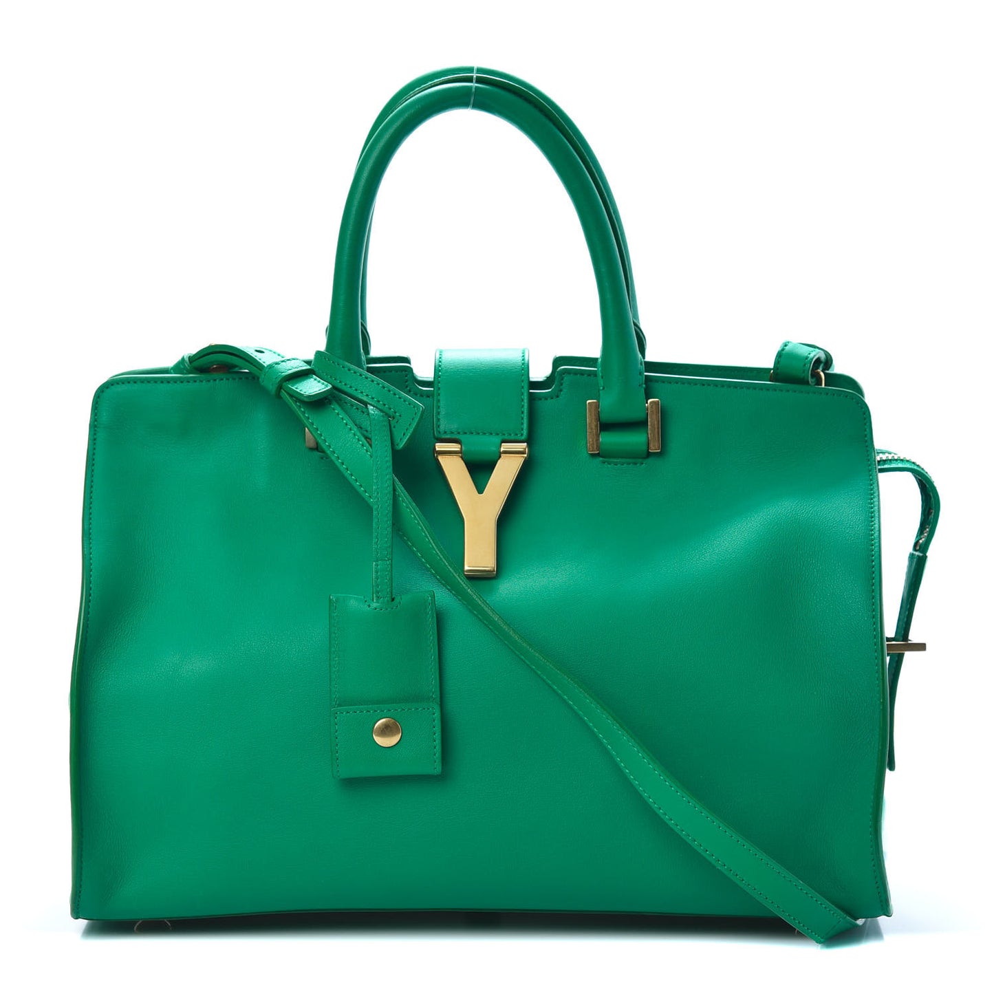 Calfskin Small Classic Y Cabas Green