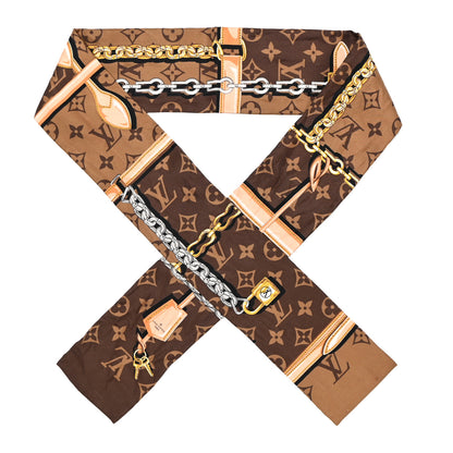 Louis Vuitton Silk Monogram Confidential Bandeau Brown 1 of 10