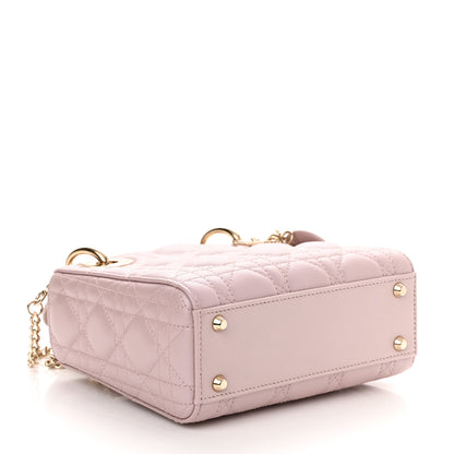Christian Dior Lambskin Cannage Mini Lady Dior Rose Clair 4 of 10