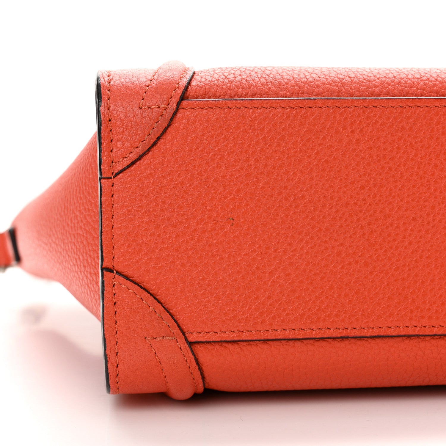 Celine Drummed Calfskin Nano Luggage Terracotta 11 of 13