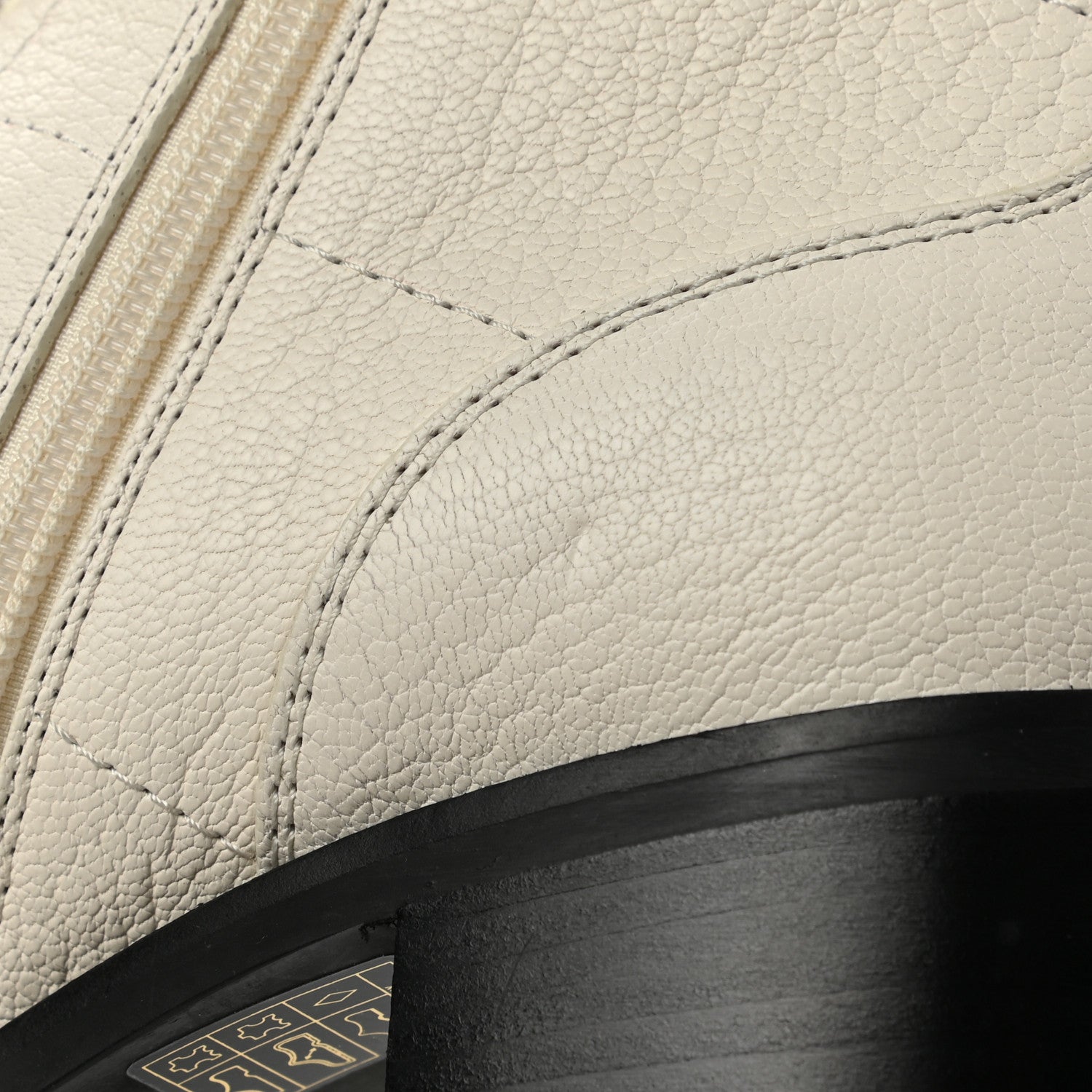 Jimmy Choo Goatskin Pearl Embellished Cruz Combat Boots 40 Latte White 7 of 7