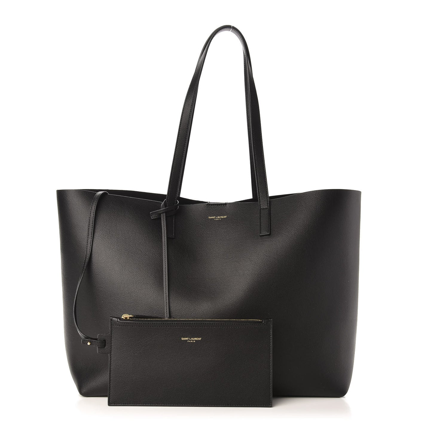 Calfskin Large Shopping Tote Black