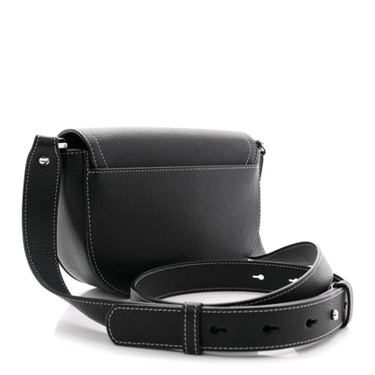 Christian Dior Grained Calfskin Saddle Messenger Bag With Strap Black 3 of 11