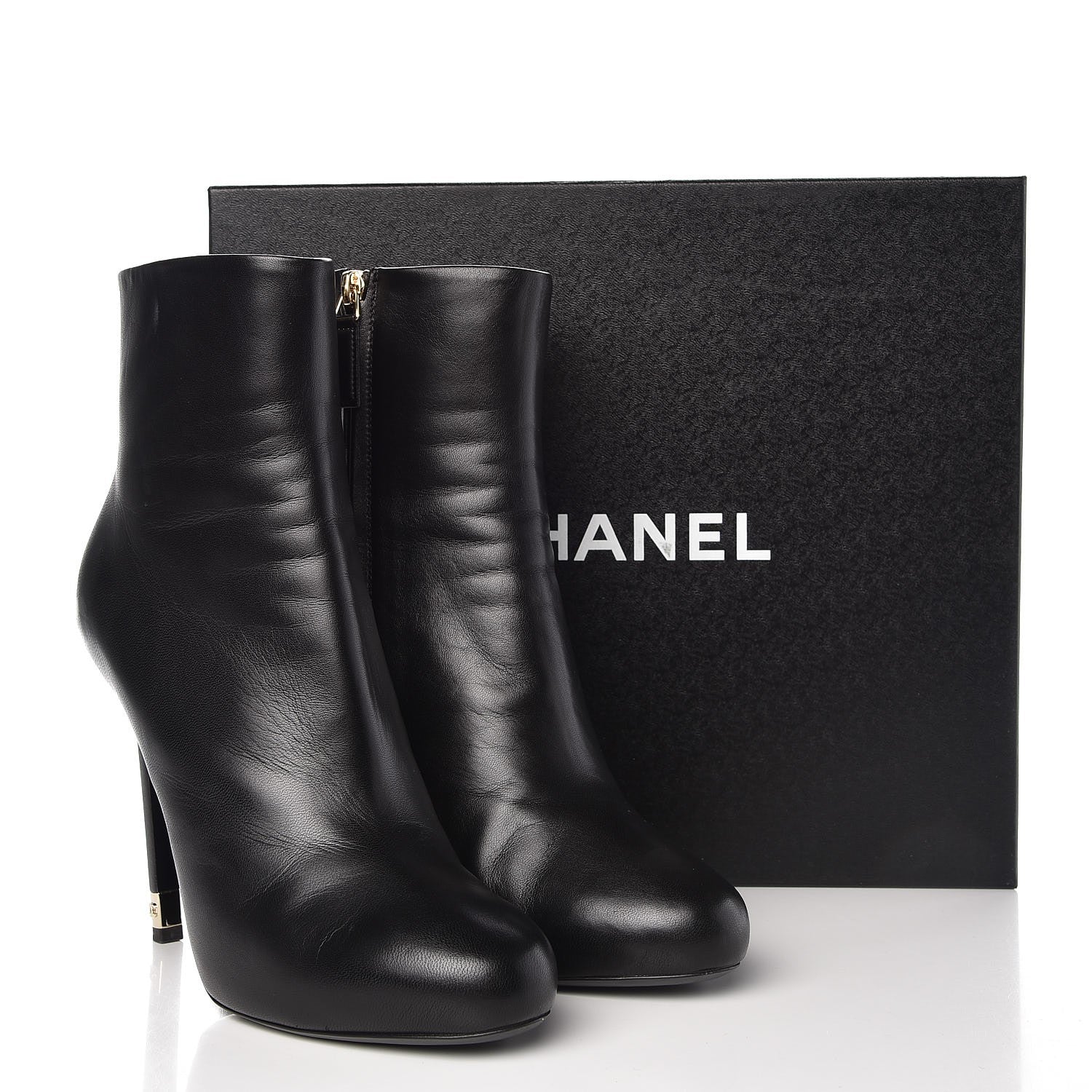 Chanel Lambskin CC Short Booties 41 Black 15 of 15