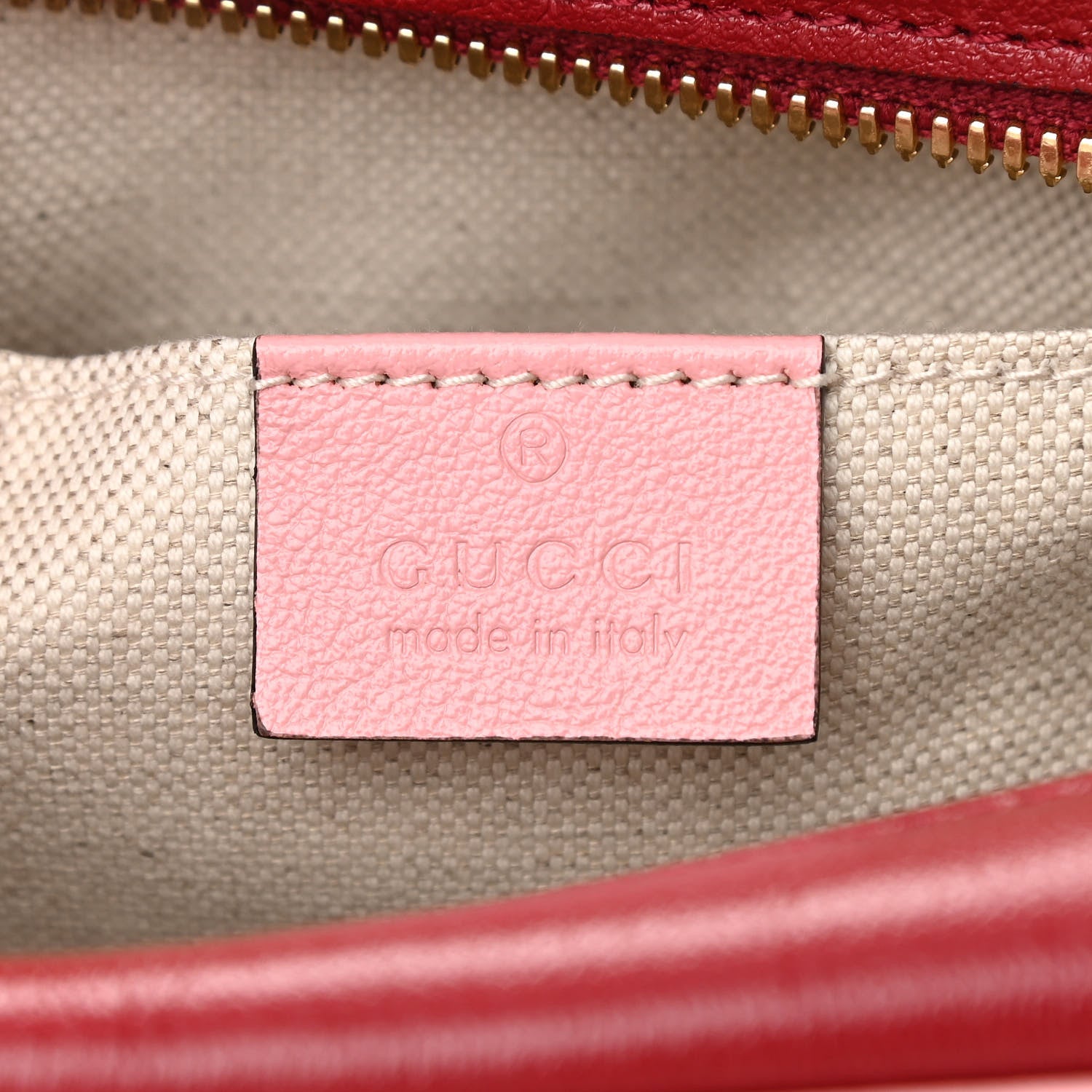 Gucci Azalea Calfskin Enamel Matelasse Diagonal Small Torchon GG Marmont Chain Shoulder Bag New Cherry Red Wild Rose 6 of 10