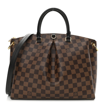 Louis Vuitton Damier Ebene Odeon Tote MM Black 1 of 9